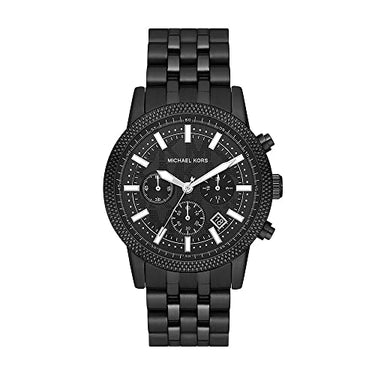 Michael Kors Herren Quartz-Multifunktion Armbanduhr, 38.00mm Gehäusegröße mit schwarz analog Zifferblatt und schwarz Metallarmband Armband MK9089 im Sale